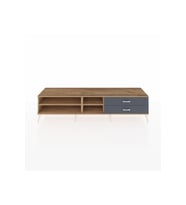 Hyperion TV Ünitesi 2 Raflı 2 Çekmeceli  220x44x51 Çam-Çam/Antrasit