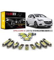 Opel Corsa E LED İç Aydınlatma Ampul Seti FEMEX Parlak Beyaz