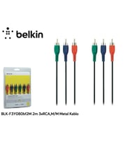 Belkin BLK-F3Y080BF2M 2m 3xrca,m-m Metal Kablo