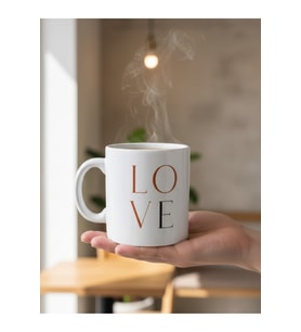 Love Temalı Seramik Kupa