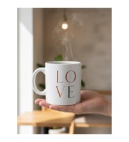 Love Temalı Seramik Kupa