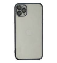 Durukar® iPhone 11 Pro Max Kılıf Lensli Silikon - Siyah