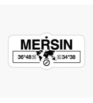 Mersin Gps Harita Sticker Oto Araba Yapıştırma 17CM yazı 283