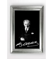 Gümüş Çerçeveli Atatürk Tablo a504