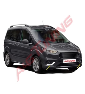 Ford Yeni Tourneo Courier Sis Farı Çerçevesi 2018 - 2023 Arası 2 Parça Paslanmaz Çelik