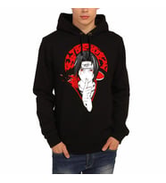 Bant Giyim - Naruto Itachi Siyah Kapşonlu Erkek Sweatshirt