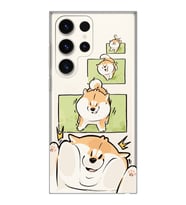 Samsung Galaxy S23 ULTRA Uyumlu Sevimli Köpek Tasarımlı Şeffaf Telefon Kılıfı