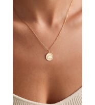 Kişiye Özel Lotus Model Kolye 925K Gümüş (Gold)