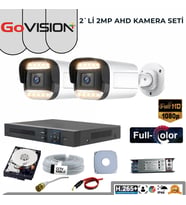 2’Lİ 2MP FULL COLOR 3.6MM LENS 1080P FULLHD WARMLED AHD DIŞ MEKAN KAMERA SETİ