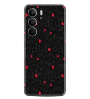 Realme C75 Kılıf Boutique Baskılı Resimli Siyah Kalp ve Ok Pcode -064