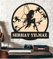 Kişiye Özel Peri Çocuk Odası Ahşap Duvar Tablo