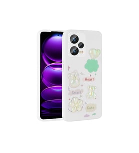 Xiaomi Redmi Note 12 4G Uyumlu Kılıf Kabartma Figürlü Parlak Zore Toys Silikon Kapak