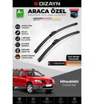 S-Dizayn Mitsubishi Outlander Ön Cam Silecek Seti 2003-2007 Premium Araca Özel 55-48 Cm A+ Kalite
