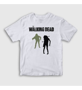 Presmono Unisex Çocuk Beyaz Zombies V2 The Walking Dead T-Shirt 221362tt