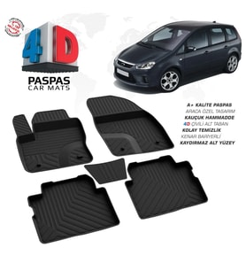 Ford C-Max 4D Araca Özel Havuzlu Kauçuk Paspas 2003-2010