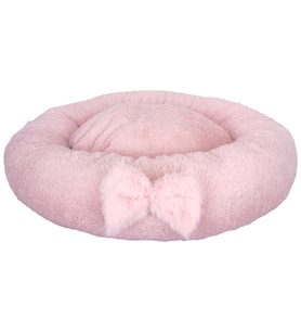 Pelüş Simit Kedi Köpek Yatağı - Pembe