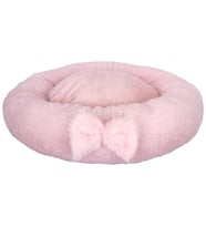 Pelüş Simit Kedi Köpek Yatağı - Pembe