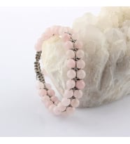 Pembe Kuvars Doğal Taşı Bileklik - 6 mm B649