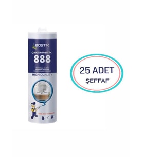 BOSTİK Çekomastik 888 Üniversal Silikon 280 ML - 25 Adet-