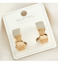 Xuping Oval Zirkon Taşlı Lüks Küpe