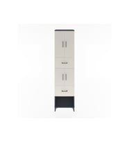 Hyperion Dolap 3 Raflı 2 Çekmeceli 4 Kapaklı 60x44x243 Antrasit-Aytaşı