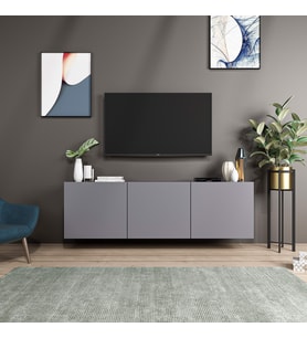 TV Sehpası Duvara Asma Wishe Antrasit 150 cm