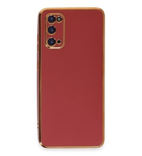 Newface Samsung Galaxy S20 Kılıf Volet Silikon - Kırmızı
