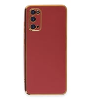 Newface Samsung Galaxy S20 Kılıf Volet Silikon - Kırmızı