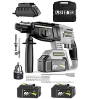 Steiner Germany Technology 88 V 5 Ah Kömürsüz Motorlu Çift Akülü Kırıcı Delici Hilti Darbeli Matkap