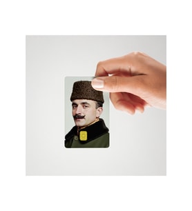 Enver Paşa Portre İyileştirilmiş Görünüm Parlak Kredi/Banka Kart Kaplama Sticker (Yüksek Kalite)