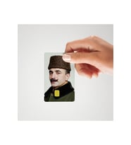 Enver Paşa Portre İyileştirilmiş Görünüm Parlak Kredi/Banka Kart Kaplama Sticker (Yüksek Kalite)