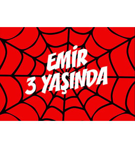 Örümcek Adam Temalı Doğum Günü Afişi 35X50 cm