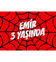 Örümcek Adam Temalı Doğum Günü Afişi 35X50 cm