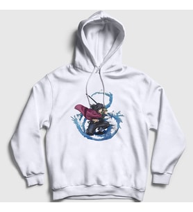 Presmono Unisex Beyaz Water Giyu Tomioka Anime Demon Slayer Kimetsu No Yaiba Kapüşonlu Sweatshirt 298817tt