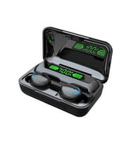 F9 5c Kablosuz Bluetooth Kulaklık Tws Su Geçirmez Kulaklık Kulaklık Dijital Siyah