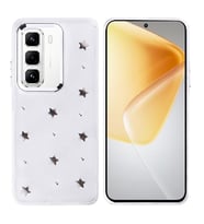 Coverzone ?nfinix Hot 50 Pro 4G ile uyumlu K?l?f Airbag K�?eli 2mm Kamera �?k?nt? Korumal? Simli ?effaf Bask?l? Z-Kutup Kapak Y?ld?z