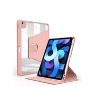 Apple iPad Air 11 2024 Uyumlu Kılıf Zore Nayn Dönebilen Standlı Kılıf (Pembe)