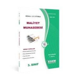 Egem Eğitim Yayınları AÖF 3. Sınıf Maliyet ve Yönetim Muhasebesi Güz Dönemi 5. Yarıyıl Konu Anlatımlı Soru Bankası (Çok Renkli)