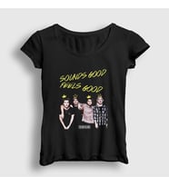 Presmono Kadın Siyah Band 5 Seconds Of Summer T-Shirt 78739tt
