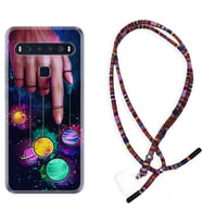 TCL 10L 10 Plus 10SE 20E 20SE 30 L7 Kılıf Boyun Asklı Rasta Silikon Finger planet 1740