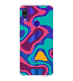 Xiaomi Redmi Note 7 Pro Uyumlu Kapak Renkli Desen Tasarımlı Şeffaf Silikon Kılıf