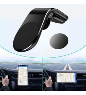 Havalanndırma Izgarasına Takılabilen Mandallı Mıknatıslı Oto Araç Içi Manyetik Telefon Tutucu (5343)