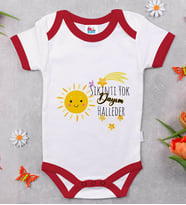 BK Kids Sıkıntı Yok Dayım Halleder Tasarımlı Kırmızı Bebek Body Zıbın-1