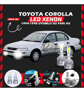 Toyota Corolla Efsane Kasa Sis Farı Uyumlu Şimşek Etkili Led Xenon Performance Series H3