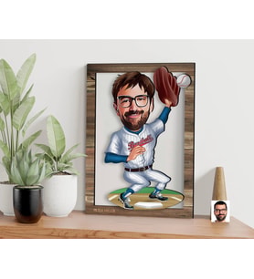 BK Gift Kişiye Özel Basketbol Karikatürlü 3D Ahşap Tablo, Sevgiliye Hediye, Arkadaşa Hediye, Yıl Dönümü Hediyesi, Doğum Günü Hediyesi-1