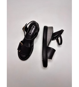 SHAXIR 2422 SIYAH ZENNE SANDALET