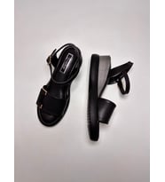 SHAXIR 2422 SIYAH ZENNE SANDALET