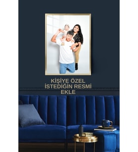 Kişiye Özel Aile Hediye Çerçeveli Metal Poster Tablo