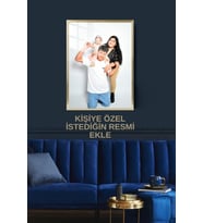 Kişiye Özel Aile Hediye Çerçeveli Metal Poster Tablo