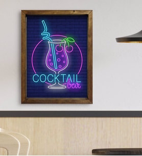 BK Gift Cafe & Bar & Restaurant Konseptli Doğal Masif Ahşap Çerçeveli Tablo 45x65cm-38
